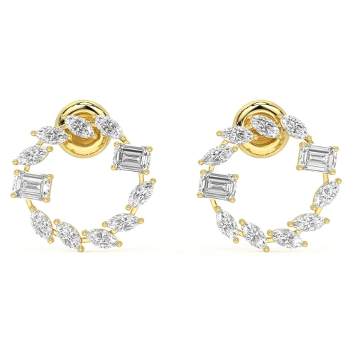 Emerald-Marquise Designer Diamond Earrings