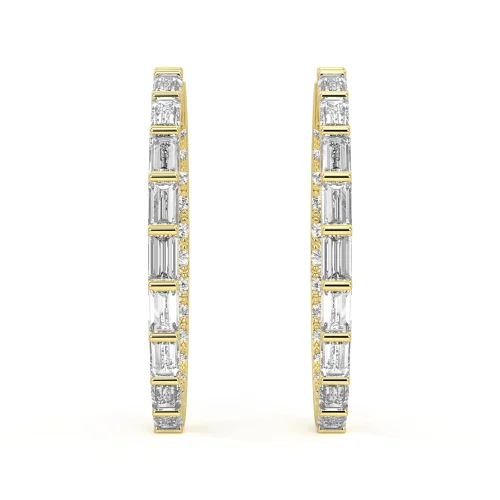 Inside Out Emerald Diamond Earrings