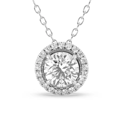 Halo Round Diamond Pendant